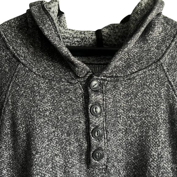 Brooklyn Cloth Henley Hoodie Men’s Small – Textured Knit Pullover - Picture 3 of 6